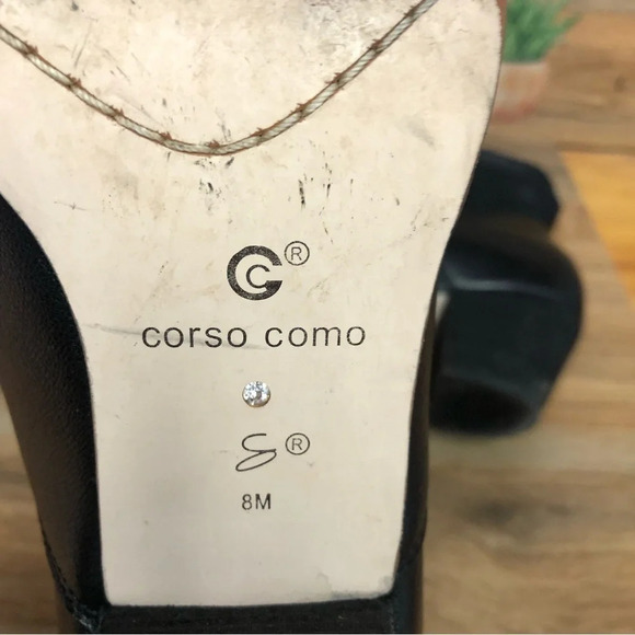 Corso Como black leather ankle boots woven - Picture 7 of 8